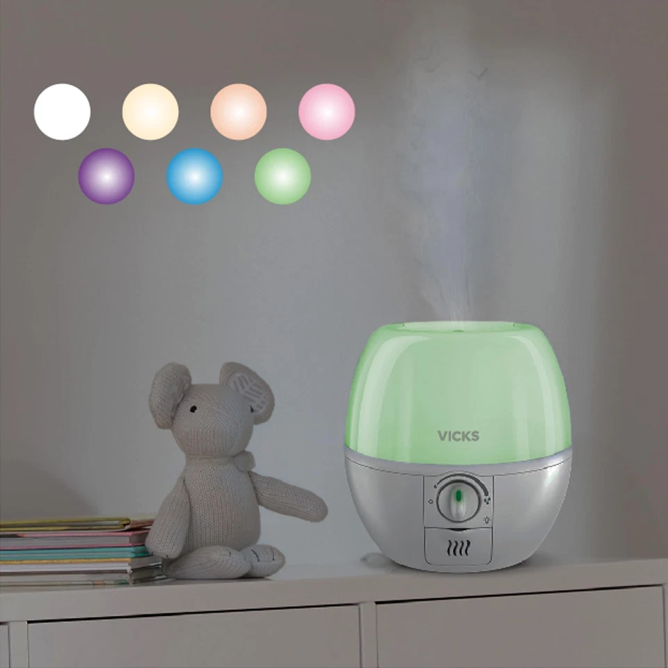 Vicks 3 in 1 SleepyTime Humidifier Diffuser and Night Light for Kids Rooms - Image 4 of 4