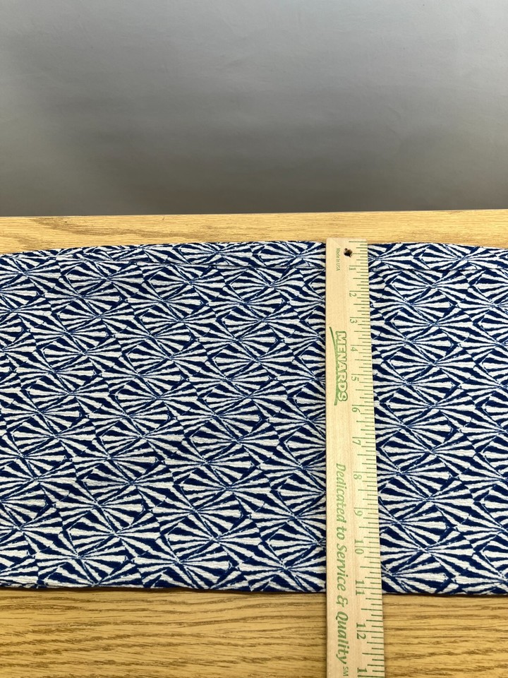 H&M Wide Leg Trousers Womens Size XS Blue White Geometric Elastic Waist