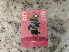AVERY #140 Animal Crossing Amiibo Authentic Nintendo Mint Card From Series 2