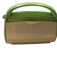 Cricut Cuttlebug Embossing Cutting Machine Green Tan & New Embossing Folders