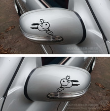 2x Aufkleber Snoopy 8cm winken Außenspiegel B112 Auto Motorrad Roller Sticker