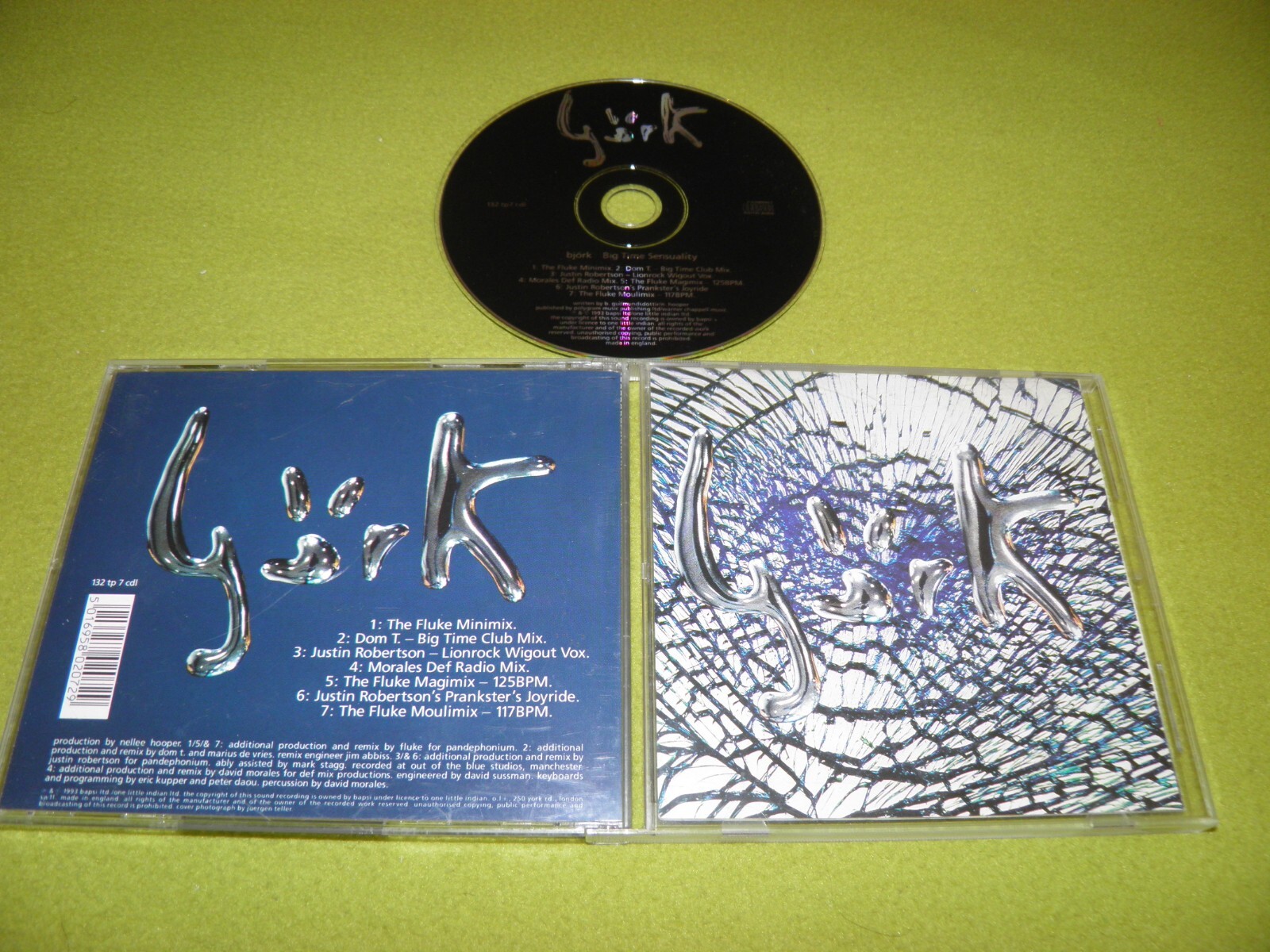 Bjork Big Time Sensuality 1993 UK 7xTracks CD NM / Justin Robertson