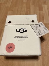New Ugg Alahna King Sheet Set Bright White Cooling All Season Comfort