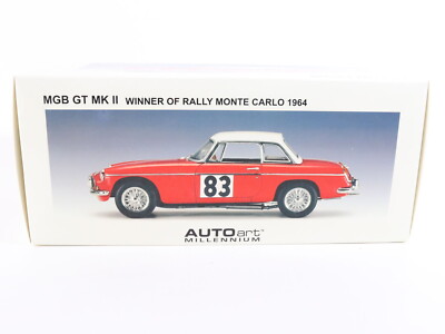 MGB GT COUPE MK Ⅱ 1/18 レッド 1964 MGB GT MKII Rally #83 Red Autoart Millennium 1:18 Model Car