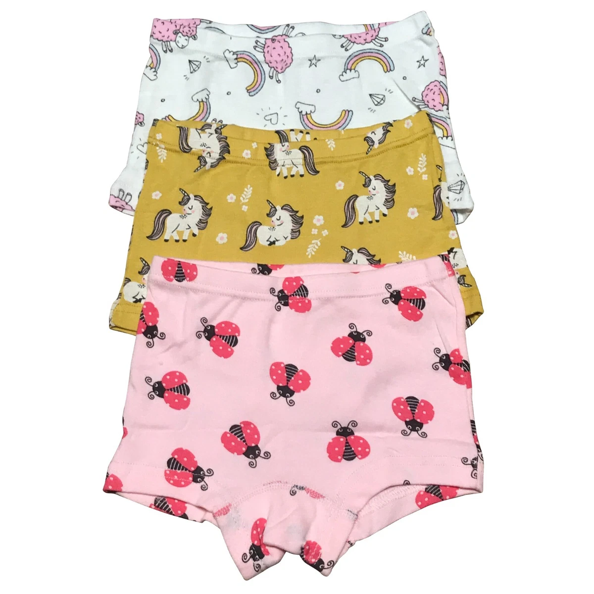 3 PK Toddler Little Girls Cotton Underwear Boxer Briefs Kids Panties Size  2T-7T