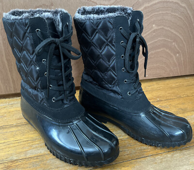 Sporto winter fur lined duck boots women’s size