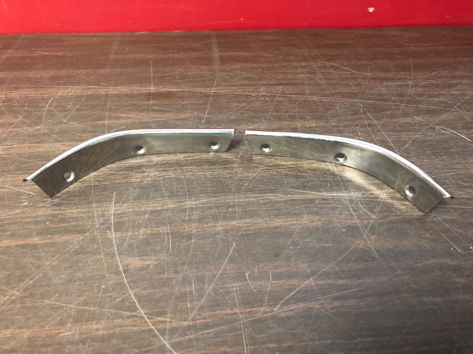 1952 MERCURY CUSTOM MONTEREY L&R FRONT FENDER UPPER GRILL TRIM PIECES  NOS 423