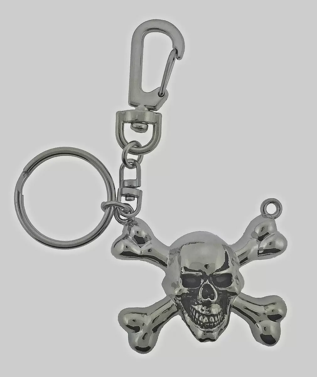 Skull and crossbones keychain clearance