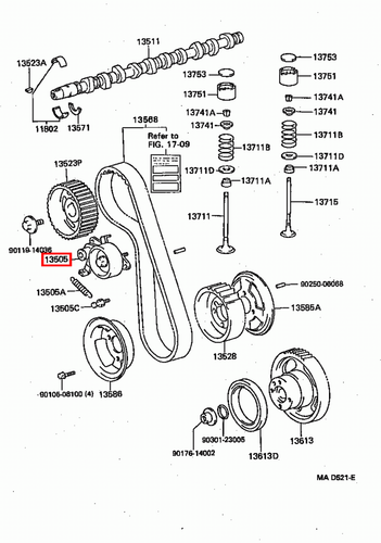 Genuine LandCruiser HZJ75 HZJ73 HZJ70 1HZ Timing Belt Idler Tensioner Pulley - Picture 9 of 12