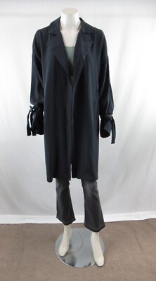 NWT Lush Women's Dark Shadow Open Lightweight Wrist Tie Coat Size S #OS152