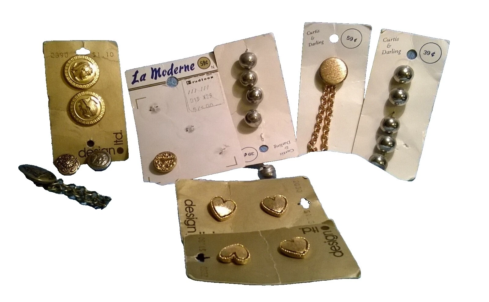 Blazers & Suits Mixed Lot Metal Sewing Buttons