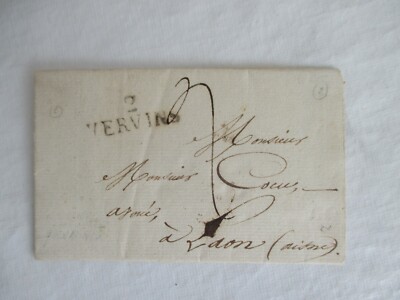 DEP. AKTUELL 02 Postmarke / Brief 2 VERVINS > LAON 1821
