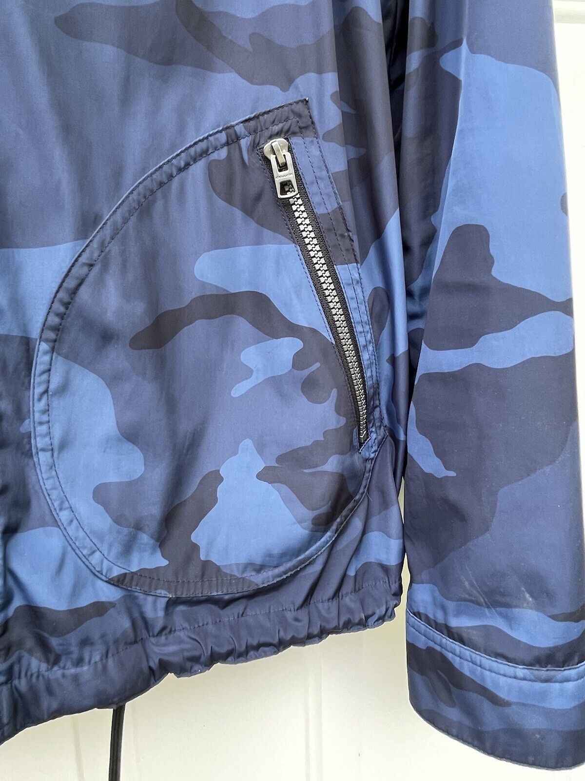 Mens' Coach Ocean Blue Black Camouflage Hooded Ra… - image 3