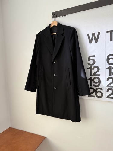 Our Legacy Unconstructed Soft Black Wool Cashmere Blend Coat - Size 46 - Small - Picture 2 of 7