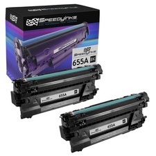 Compatible Toner Cartridge Replacements for HP 655A CF450A Black, 2-Pack 