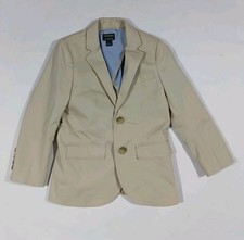J. Crew Crewcuts Thompson Blazer Jacket Size 4-5 Tan Cotton Preppy Event