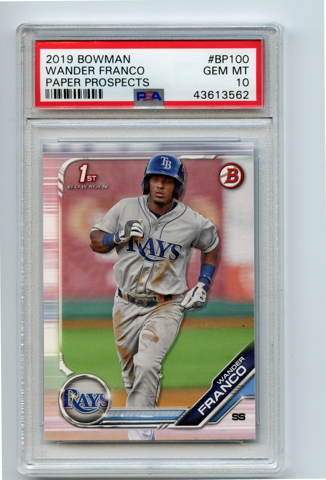 2019 BOWMAN PAPER PROSPECTS #BP100 WANDER FRANCO PSA 10
