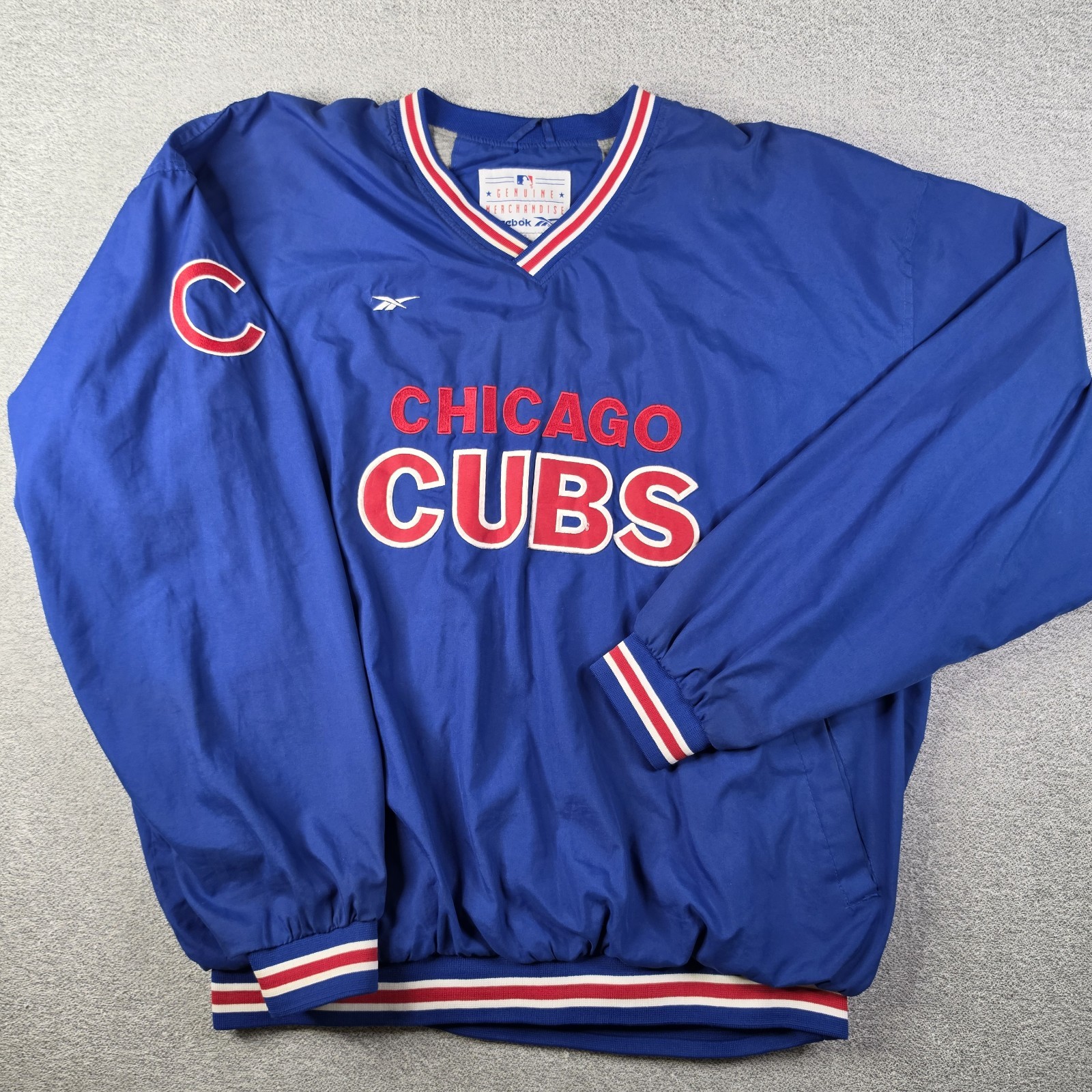 Genuine Merchandise Mlb Windbreaker Lined Chicago Cubs Mens Xl Pullover Pockets
