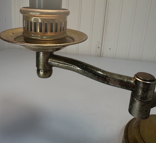 Vintage Brass Table Desk Lamp Swing Arm Underwriters Laboratories E-20840 - Picture 3 of 13