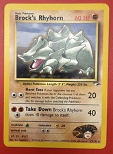 Brock’s Rhyhorn - Gym Heroes - Vintage - Rare - 22/132 - Pokemon TCG - WOTC 2000 on eBay