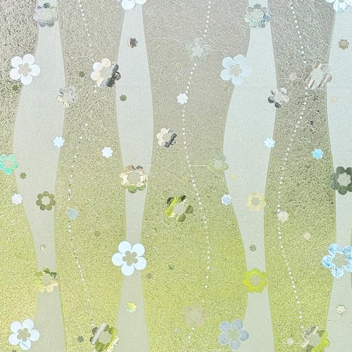 Window Privacy Film 3D Flower No Glue Decorative Stained Glass Door Film Wind...
