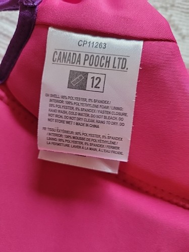 CANADA POOCH High Tide Life Water Jacket New Pink/Purple Sz 12 (S) - Picture 8 of 9
