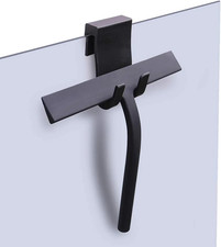 Silicon Shower Squeegee with Hook 9 Inch Window Glass Scraper Black Bathroom UK
