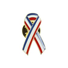 Pin's ruban d'élu de la république, Bleu blanc rouge - en Acier - Drapeaux - Rét