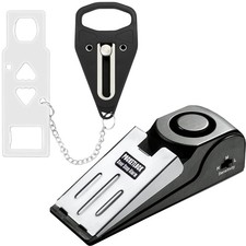 Portable Door Lock Door Stop Alarm Set Travel Safety Kit for Hotel Rooms,...