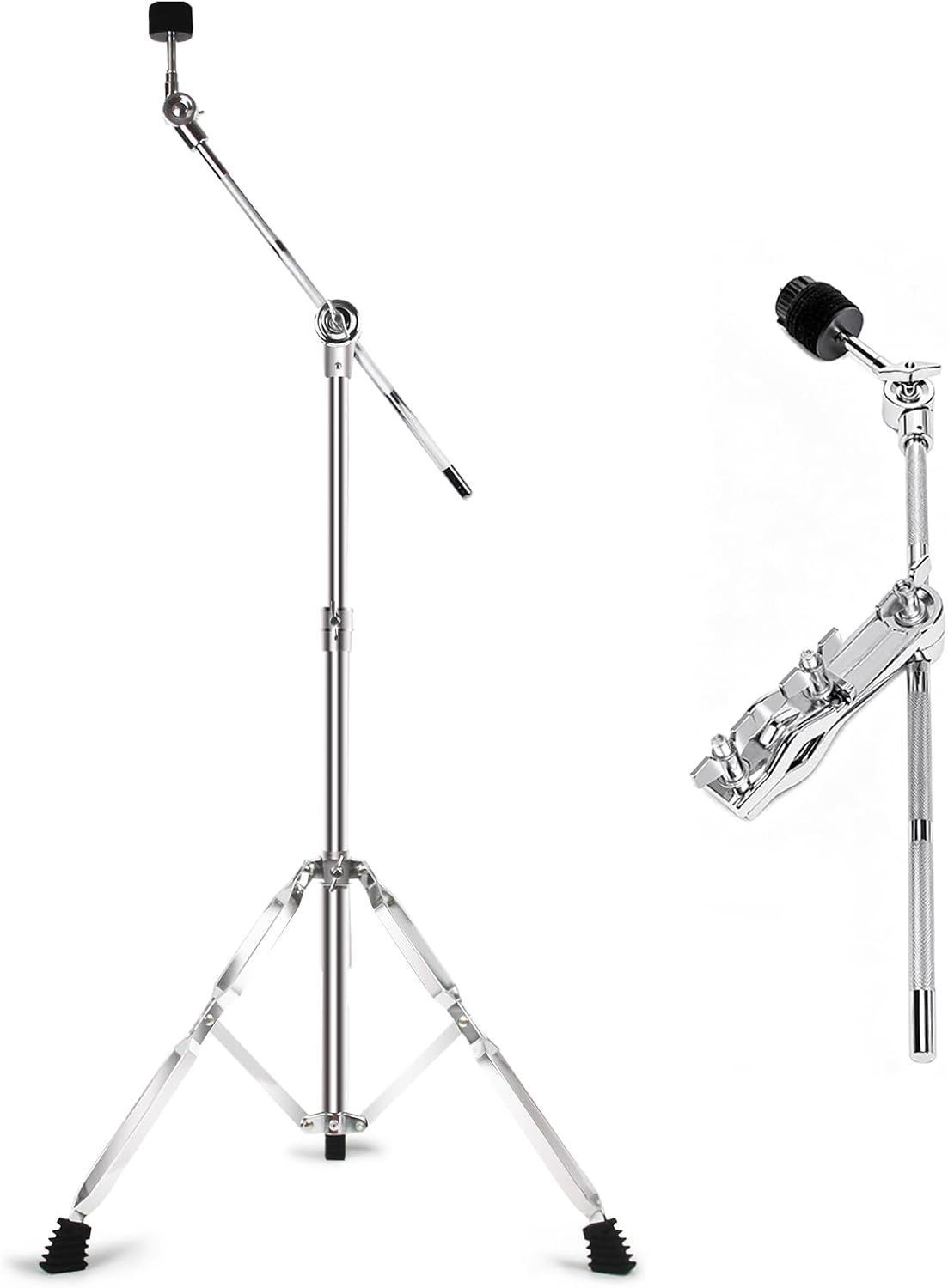 Boom Cymbal Stand with 30CM Arm Holder for Crash Ride Splash Cymbals | Adjustabl