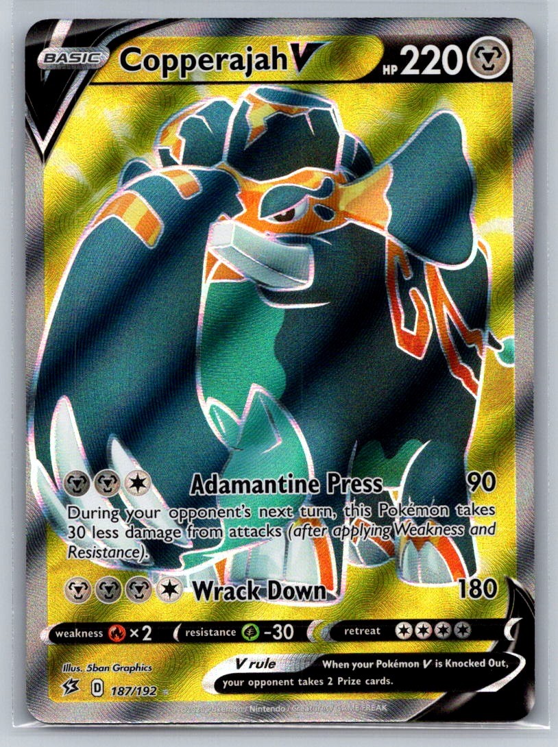 Copperajah V (Full Art) Holo Ultra Rare SWSH02: Rebel Clash 187/192 NM