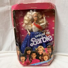 Vintage 1989 Unicef Barbie - Special Edition - Mattel 1920 NRFB Damaged Box