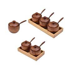 Pot à épices en bois, récipient de service Vintage pour café, Bar, Buffets,