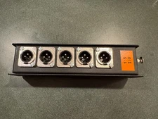 CUSTOM MADE XLR SPLITTER - 1 IN 5 OUT - STEEL BOX