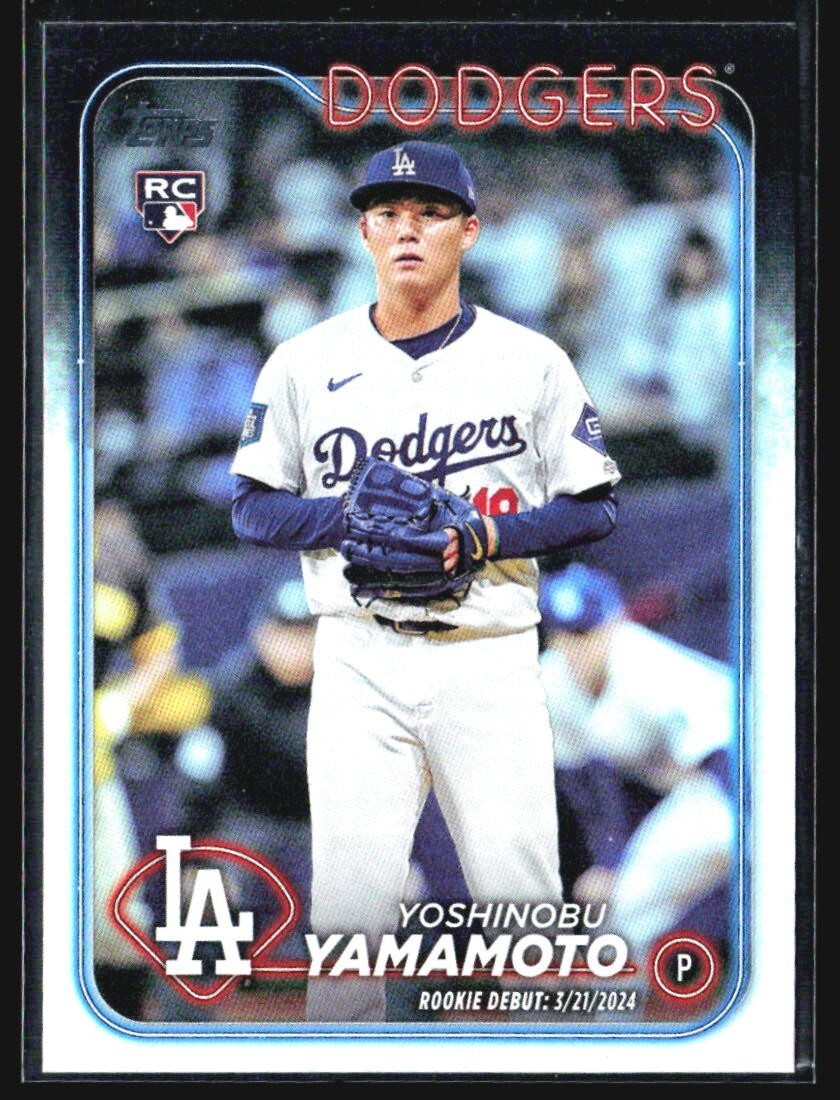 2024 Topps Update Series Rookie Debut Yoshinobu Yamamoto #US149 RC Rainbow Foil