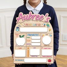 Personalized First And Last Day Of School Sign, Back to School Sign For Photos