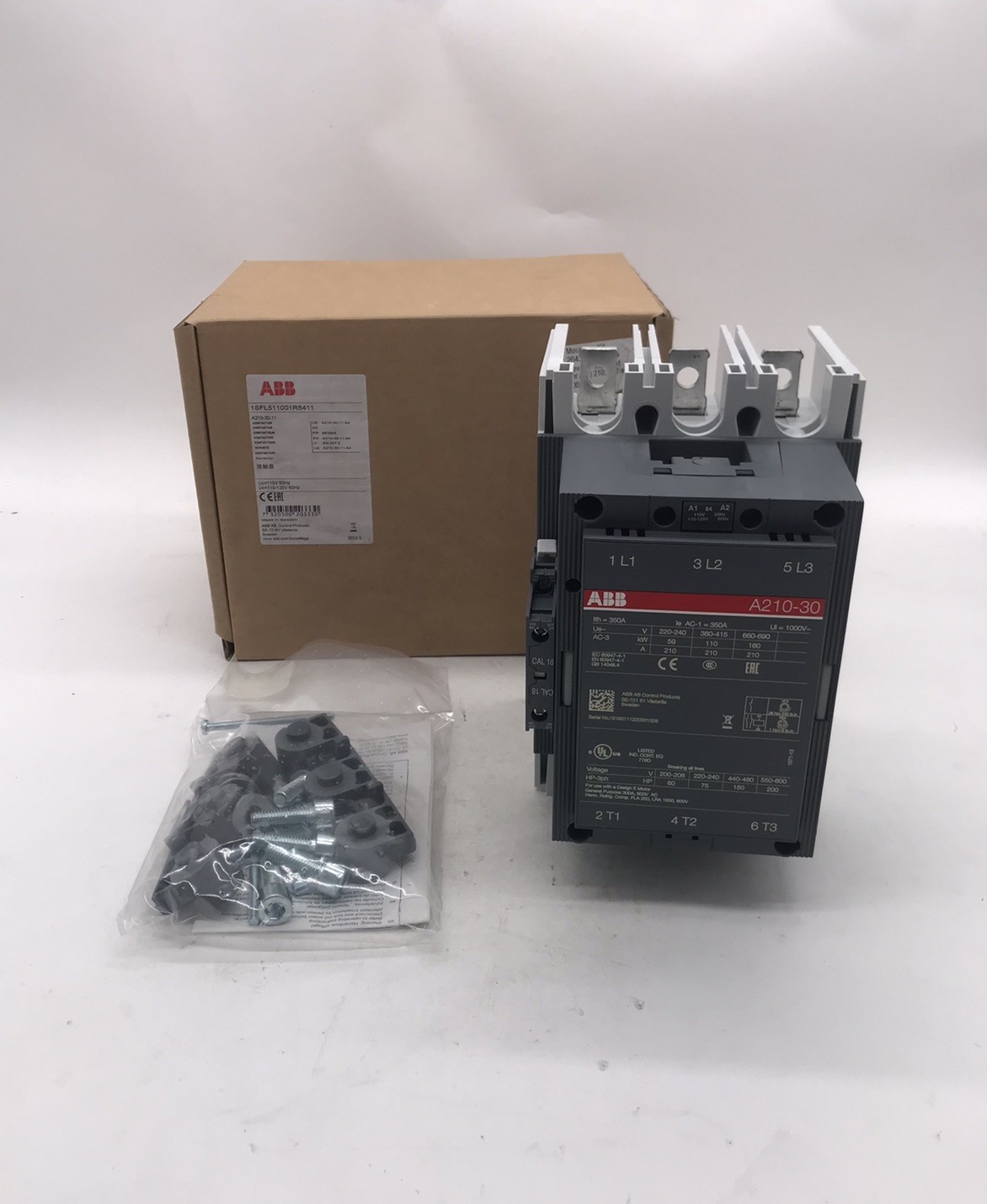 HOUSTON STOCK NEW ABB 1SFL511001R8411 CONTACTOR A210-30-11-84 120V FREE SHIPPING
