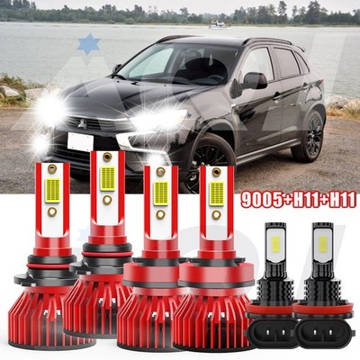 For Mitsubishi RVR 2011-2017 Combo LED Lights Bulbs Kit 6000K High Low Beam