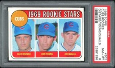 1969 Topps Rookie Stars RC PSA 8 Chicago Cubs #602