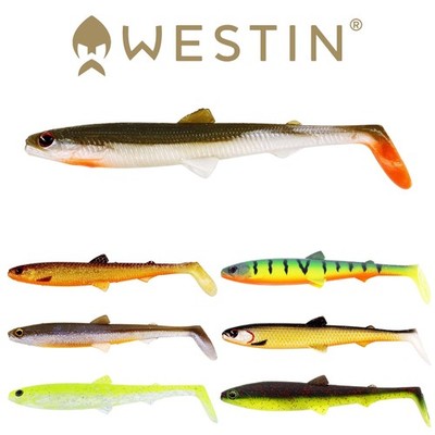 Westin Bullteez Shadtail 9,5cm / 7g / 2 Stück - Gummifisch Köder Zander Hecht