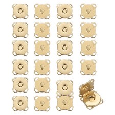 12 Sets Magnetic Snap Buttons, 10mm Plum Blossom Snaps Closures, Rose Gold