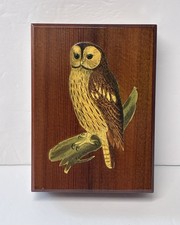 Vintage Wooden Playing Card Box Decoupage Taw...