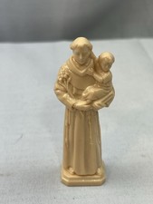 Celluloid St Anthony Statue Figure 2 5/8" Vintage 1950's Excellent Condition