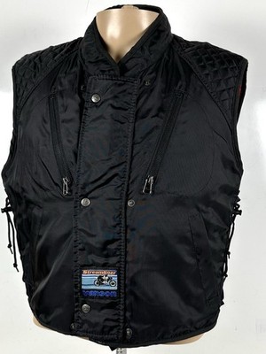 Vintage Vanson Leathers Streamliner Vest Mens 44 Quilted Motorcycle Riding USA