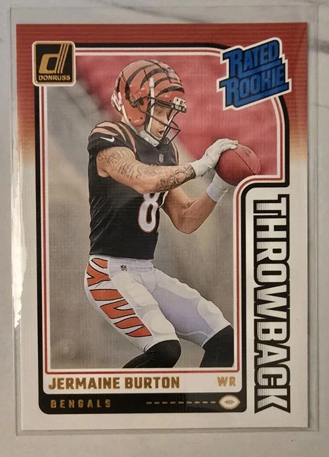 Jermaine Burton Panini Donruss Rated Rookies Throwback #36 Base