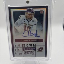 2017 Panini Contenders Draft Picks Bowl Ticket Cooper Rush Rookie Auto 76/99