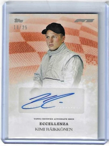 Kimi Raikkonen 2025 Topps Eccellenza F1 Orange Veterano Auto 16/25