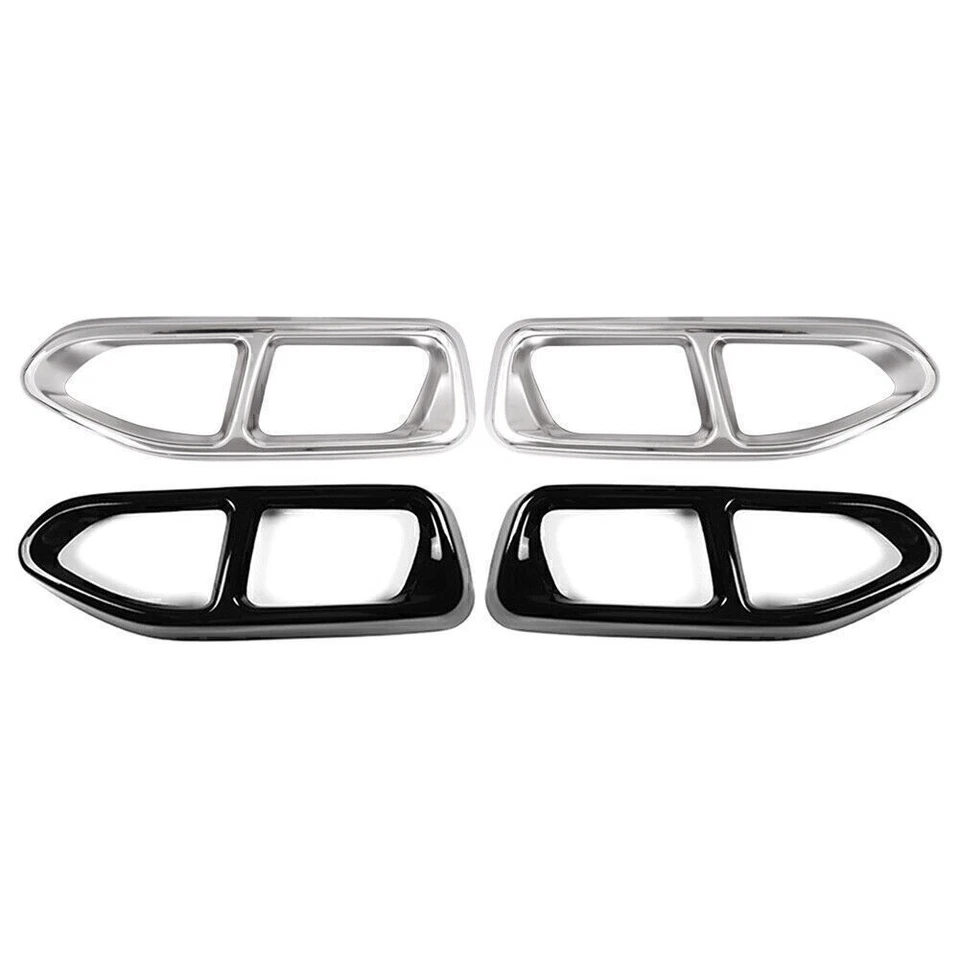 Pair Car Tail Exhaust Pipe Output Cover Trim For BMW 7 Series G11 G12 2016-18 17 - image 2 of 4