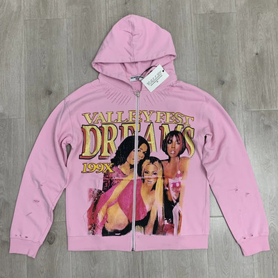 Vale Forever Dreams Zip Up Hoodie 'Pink' Men's High-Quality