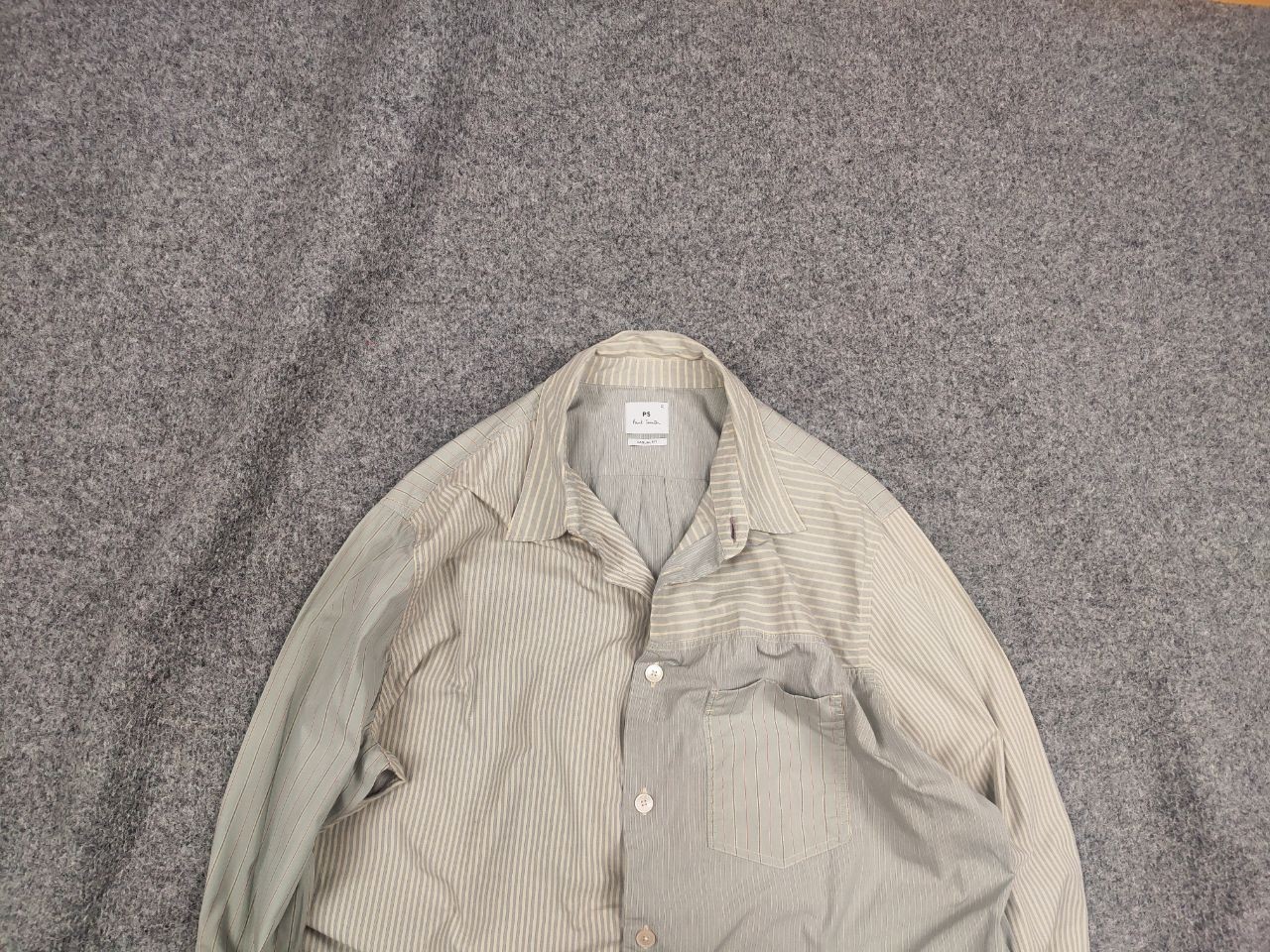 Paul Smith Design Beige patchwork Long Sleeve But… - image 2